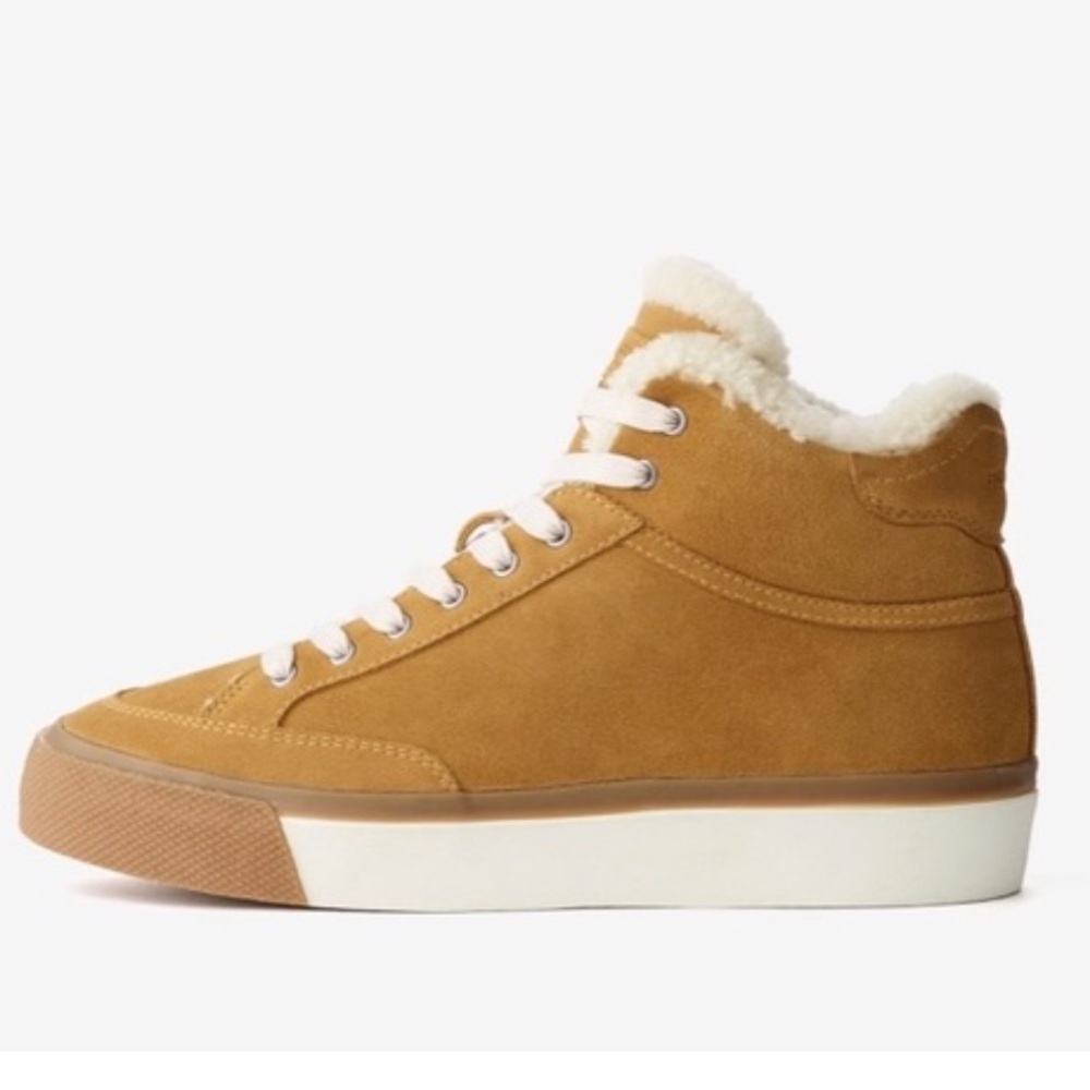 Rag & Bone Suede Shearling High Top Tan Sneaker’s Women’s Size 38